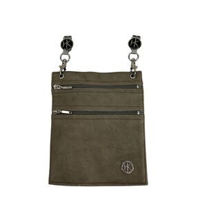HipKlips Gray Vegan Leather Clippable Pocket Hands-Free Belt Bag